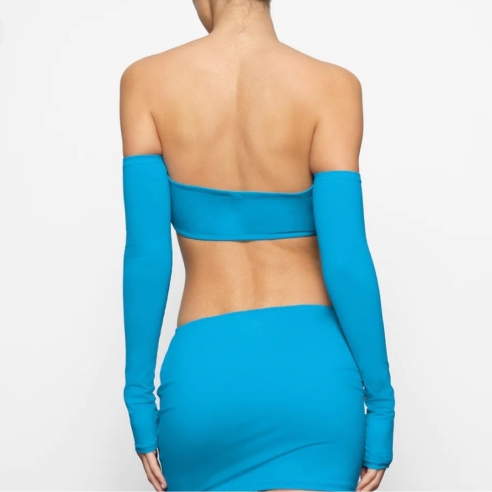 NWT Skims Long Sleeve Bikini Top turquoise size 3X - Picture 3 of 10
